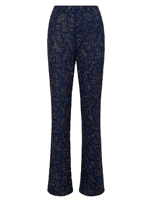 Avola Beaded Boot-Cut Pants