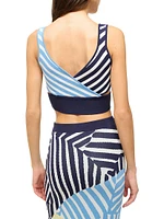 Trenton Striped Cut-Out Crop Top