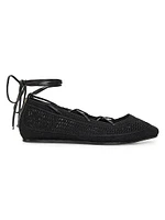 Belna Crochet Ankle-Wrap Flats