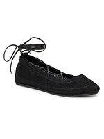 Belna Crochet Ankle-Wrap Flats