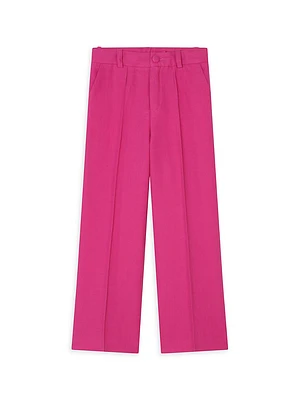 Girl's Linen Pleated Pants