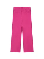 Girl's Linen Pleated Pants