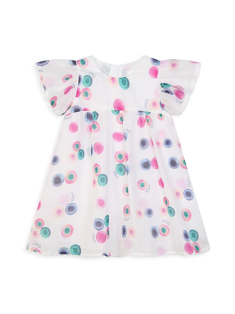 Baby Girl's & Little Girl's Polka Dot Baby Doll Dress