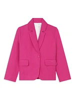 Little Girl's & Linen-Blend Suit Jacket