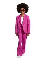 Little Girl's & Linen-Blend Suit Jacket