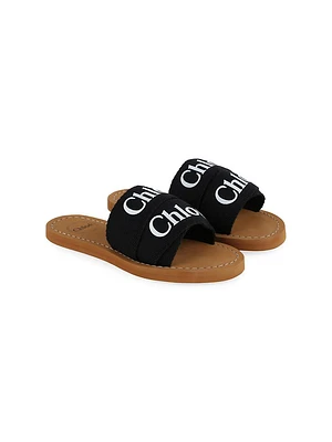 Girl's Logo Open-Toe Slides