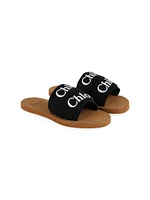 Girl's Logo Open-Toe Slides