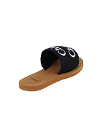 Girl's Logo Open-Toe Slides