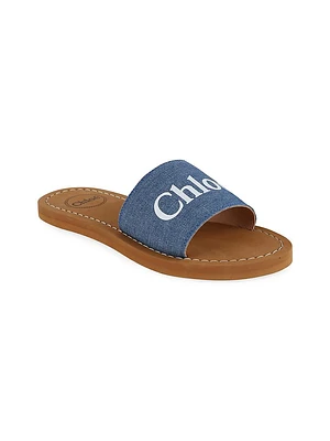 Girl's Logo Open-Toe Slides