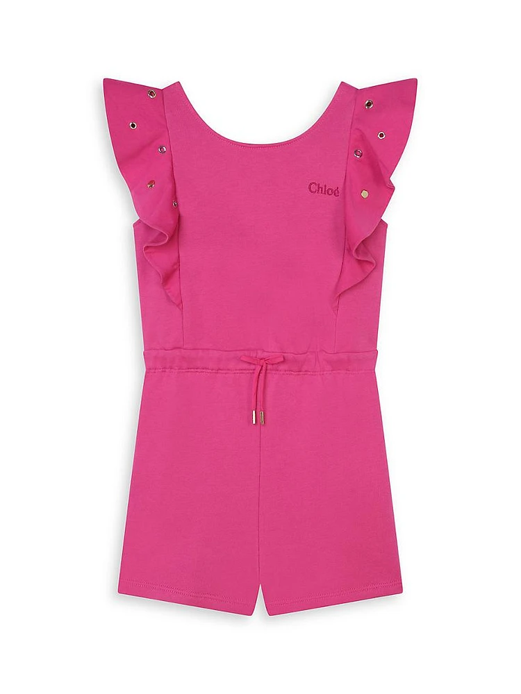 Little Girl's & Ruffle-Trim Eyelet Romper