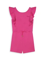 Little Girl's & Ruffle-Trim Eyelet Romper