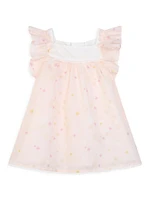 Baby Girl's Dress & Plush Toy Set