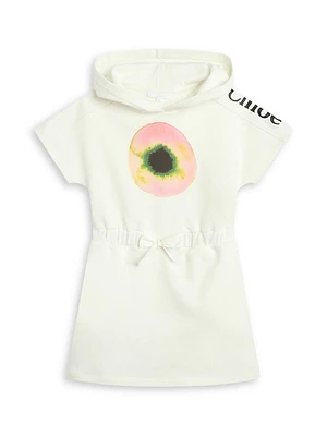 Little Girl's & Graphic Sweatshirt Hooded Dress