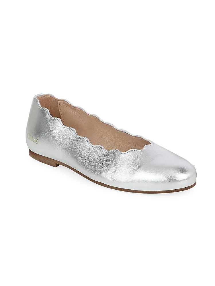 Girl's Leather Ballet Flats