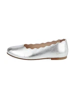 Girl's Leather Ballet Flats