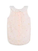 Baby Girl's 2-Piece Star Print Bubble Romper & Hat Set