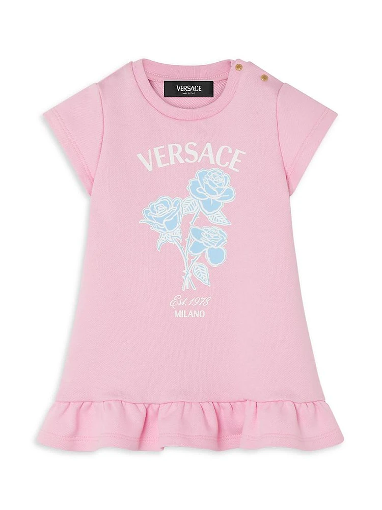 Baby Girl's Logo Short-Sleeve Sweatshirt Dress