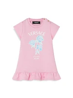 Little Girl's & Roses Logo Crewneck Dress