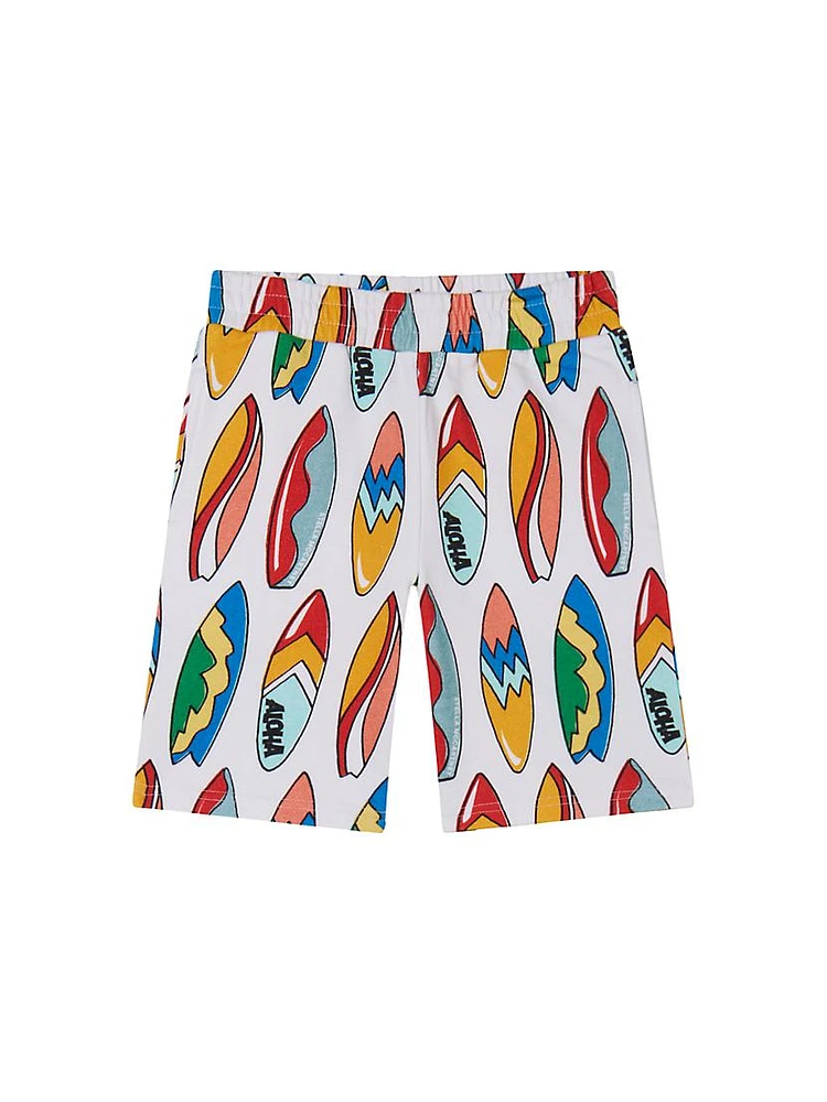 Little Boy's & Surfboards Fleece Shorts