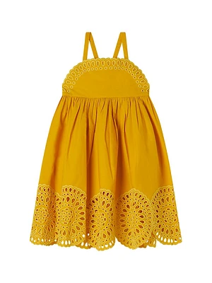 Little Girl's & Embroidered Eyelet Strappy Dress