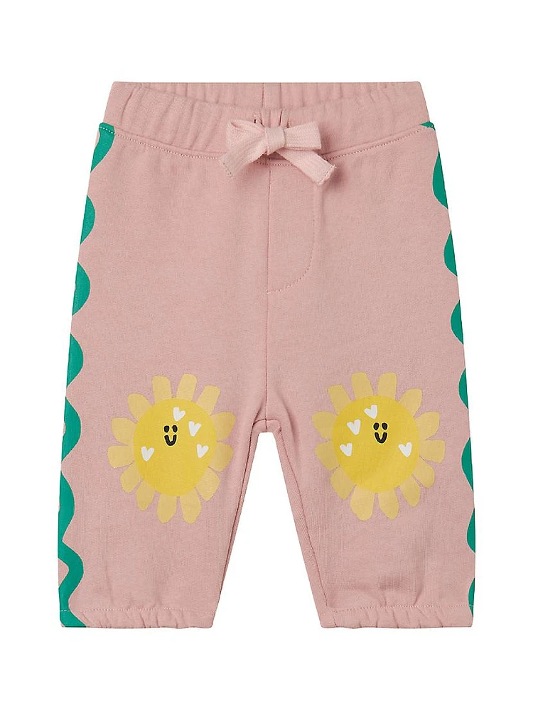 Baby Girl's Sunflower Jogger Sweatpants