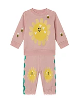 Baby Girl's Sunflower Jogger Sweatpants