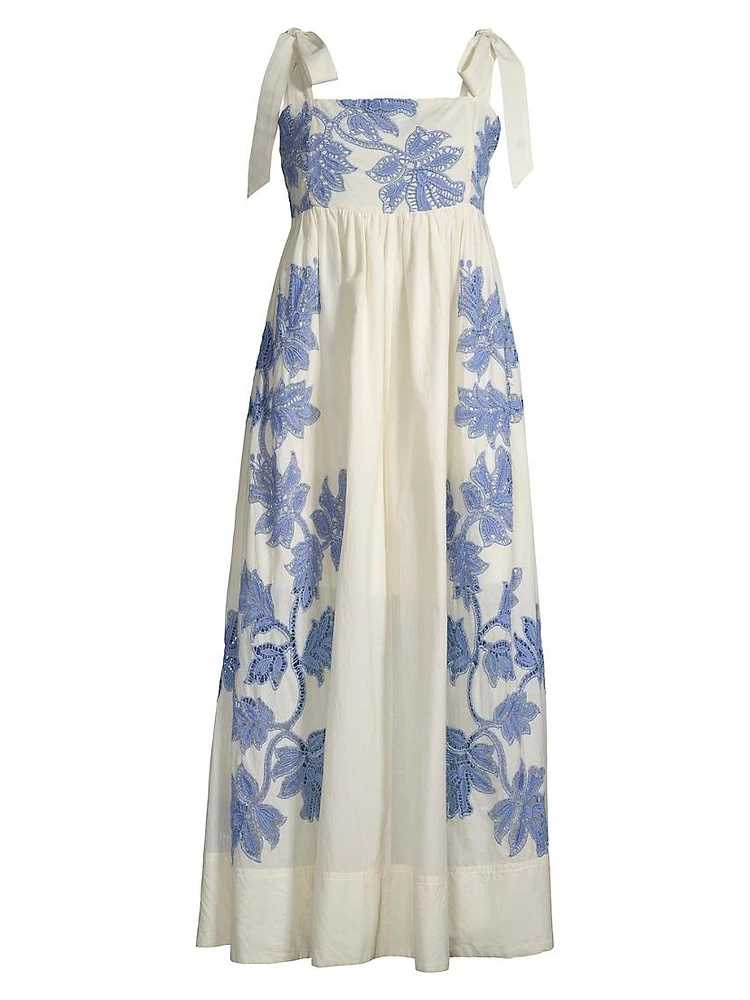 Amina Cotton Voile Midi-Dress