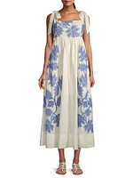 Amina Cotton Voile Midi-Dress