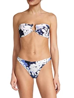 Laura Printed Bandeau Bikini Top