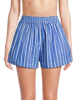 Roma Elva Stripe Cotton Boxer-Fit Shorts