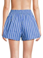 Roma Elva Stripe Cotton Boxer-Fit Shorts