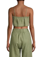 Roma Chianti Linen Crop Top