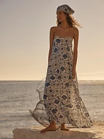 Rue Seashell Strapless Maxi Dress