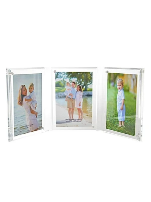 3-Photo Beveled Acrylic Frame