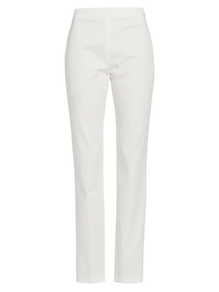 Cotton-Blend Gabardine Skinny Trousers