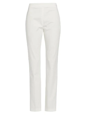 Cotton-Blend Gabardine Skinny Trousers