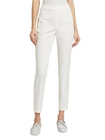 Cotton-Blend Gabardine Skinny Trousers