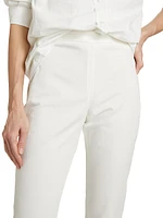 Cotton-Blend Gabardine Skinny Trousers