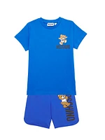 Little Boy's & Boy's Logo Teddy Bear Swim Shorts