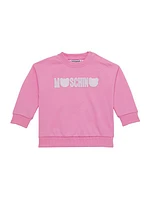 Baby Girl's & Little Girl's Teddy Bear Logo Sweatshirt & Joggers Set