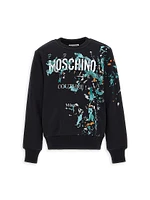 Little Boy's & Logo Splashes Crewneck Sweatshirt