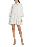 Reva Balloon-Sleeve Cotton Minidress