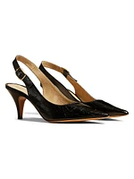 River Leather Slingback Pumps