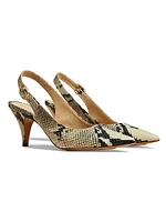 River 75MM Leather Slingback Pumps