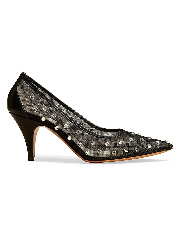 River Iconic 75MM Crystal-Embellished Pumps