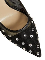 River Iconic 75MM Crystal-Embellished Pumps