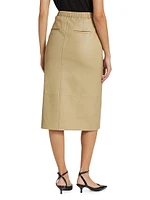 Leather Pencil Midi-Skirt