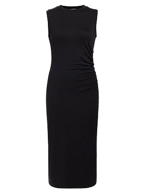 Stretch Jersey Sleeveless Midi-Dress