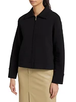 Cotton-Blend Zip-Front Jacket