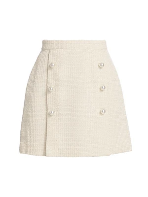 Corded Tweed Mini Skirt